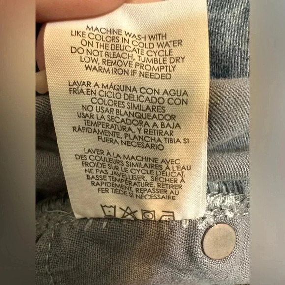 Cabi Jeans Womens Blue Grid Print Curvy Skinny Mid Rise Skinny Leg - Picture 7 of 8